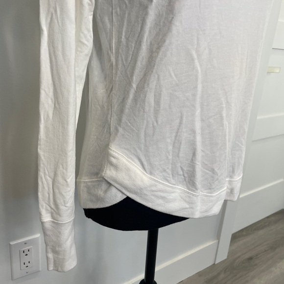 Athleta White Long Sleeve Crew Neck Top - Picture 2 of 7